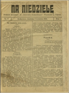 Na Niedzielę, 1908, R.1, nr 9