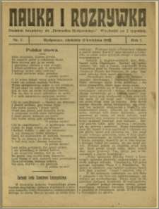 Nauka i Rozrywka, 1908, R.1, nr 7
