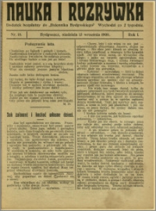 Nauka i Rozrywka, 1908, R.1, nr 18