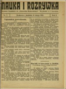 Nauka i Rozrywka, 1909, R.2, nr 5