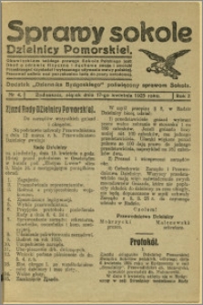 Sprawy Sokole Dzielnicy Pomorskiej, 1925, R.2, nr 4