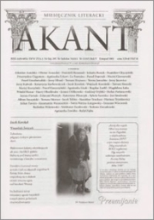 Akant : miesięcznik literacki 2002 R.5 nr 11(63)