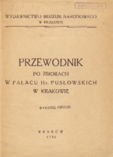 Przewodnik po zbiorach w pałacu hr. Pusłowskich w Krakowie