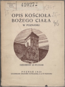 Opis kościoła Bożego Ciała w Poznaniu
