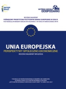 Unia Europejska - Perspektywy Społeczno-Ekonomiczne. Nr 1 (8)/2016