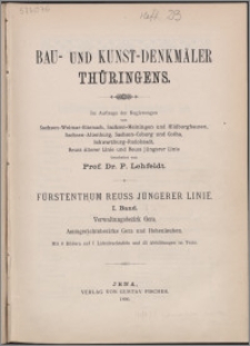 Fürstenthum Reuss jüngerer Linie, Bd. 1, Amtsgerichtsbezirke Gera und Hogenleuben