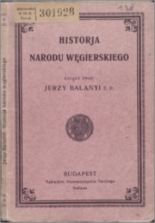 Historja narodu węgierskiego