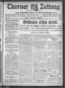 Thorner Zeitung 1916, Nr. 209 1 Blatt