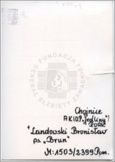Landowski Bronisław