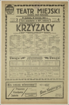 [Afisz:] Krzyżacy. 8 obrazów dramatycznych z powieści Henryka Sienkiewicza