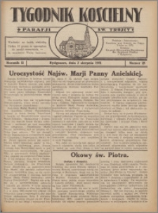 Tygodnik Kościelny Parafii św. Trójcy 1931.08.02 nr 28