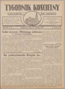 Tygodnik Kościelny Parafii św. Trójcy 1931.09.13 nr 34