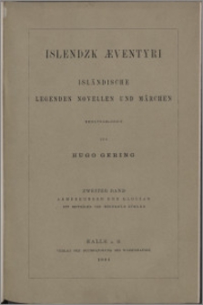 Islendzk æventyri = Isländische Legenden, Novellen und Märchen. Bd. 2, Anmerkungen und Glossar