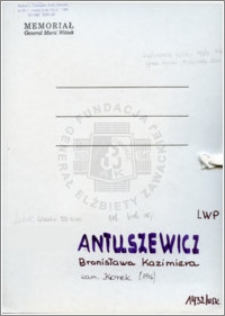 Antuszewicz Bronisława Kazimiera