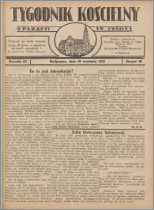 Tygodnik Kościelny Parafii św. Trójcy 1932.09.18 nr 38