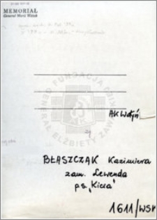 Błaszczak Kazimiera