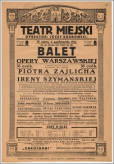 [Afisz:] Balet Opery Warszawskiej. 36 osób