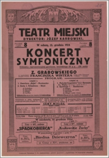 [Afisz:] Koncert Symfoniczny Orkiestry reprezentacyjnej garnizonu toruńskiego 63 p. p. (50 osób)