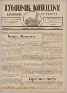 Tygodnik Kościelny Parafii św. Trójcy 1933.03.19 nr 12