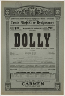[Afisz:] Dolly. Operetka w 3 aktach