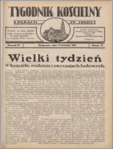 Tygodnik Kościelny Parafii św. Trójcy 1933.04.09 nr 15