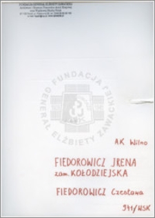 Fiedorowicz Irena Fiedorowicz Czesława