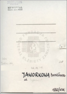 Jaworkowa Bronisława