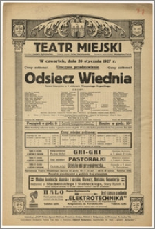 [Afisz:] Odsiecz Wiednia. Sztuka historyczna w 5 odsłonach Wincentego Rapackiego