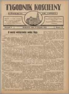 Tygodnik Kościelny Parafii św. Trójcy 1934.08.19 nr 33