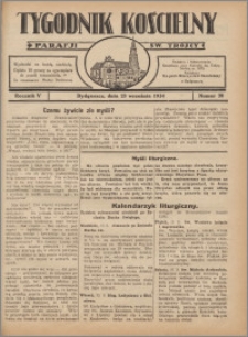 Tygodnik Kościelny Parafii św. Trójcy 1934.09.23 nr 38