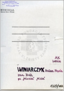 Winiarczyk Halina Maria