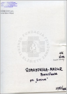 Romanowska-Mazur Bronisława