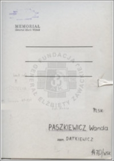 Paszkiewicz Wanda