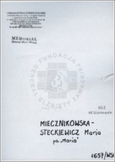 Miecznikowska-Steckiewicz Maria