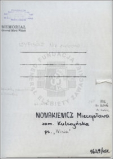 Nowakiewicz Mieczysława