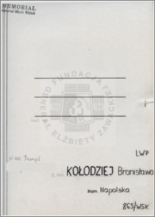 Kołodziej Bronisława