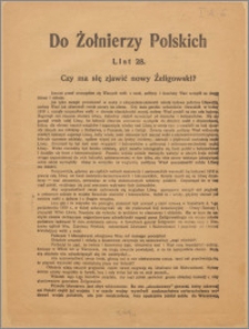 Do żołnierzy Polskich List 28, Czy ma się zjawić nowy Żeligowski?