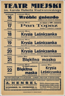 [Afisz:] Repertuar tygodniowy. 16-22 stycznia 1939 r.