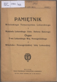 Pamiętnik Wileńskiego Towarzystwa Lekarskiego 1928, R. 4 z. 1