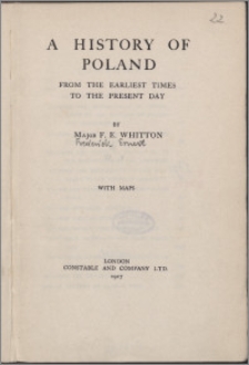 A history of Poland : from the earliest times to the present day