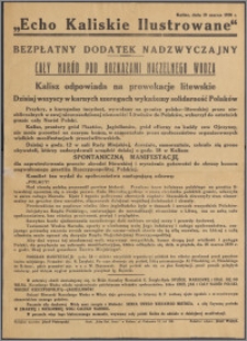 "Echo Kaliskie Ilustrowane" : Bezpłatny dodatek nadzwyczajny.