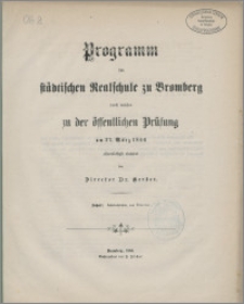 Programm der Städtischen Realschule zu Bromberg