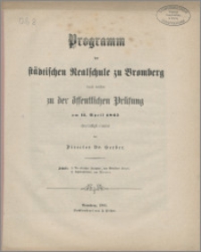 Programm der Städtischen Realschule zu Bromberg [...]