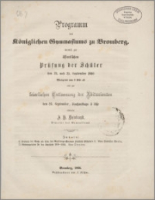 Programm des Königlichen Gymnasiums zu Bromberg