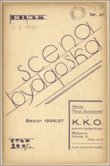 [Program:] Scena bydgoska. Sezon 1936/37, 1937-03-06