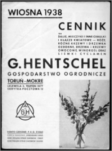Cennik na Dalie, Mieczyki i Inne Cebulki i Kłącze Kwiatowe : wiosna 1938
