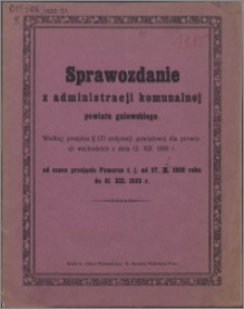 Sprawozdanie z Administracji Komunalnej Powiatu Gniewskiego od 27.02.1920 d0 31.12.1923