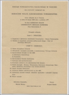 [Zaproszenie. Incipit] Zarząd Towarzystwa Naukowego w Toruniu ma zaszczyt zaprosić na Doroczne Walne Zgromadzenie Towarzystwa ... w dniu 19 lutego 1966 roku