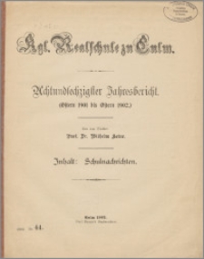 Achtundsechzigster Jahresbericht (Ostern 1901 bis Ostern 1902.)