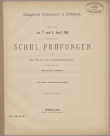 Königliches Gymnasium in Bromberg. Zu den am 7. und 8. April 1881 stattfindenden Schul-Prüfungen